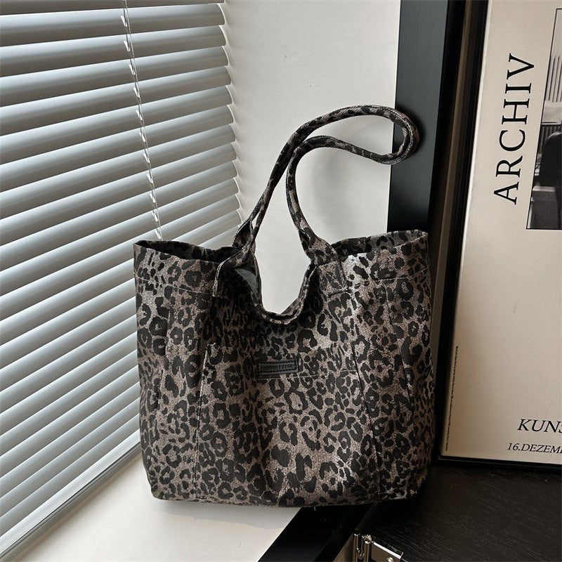 Eco-Friendly Reusable Leopard Print Tote Bag
