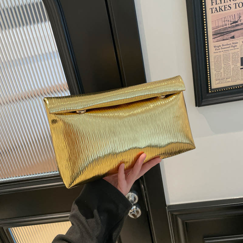 WoGlossy Textured Clutch Purse