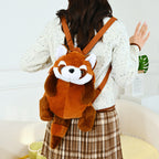 Plush Shoulder Bag with Cute Red Fox Design
