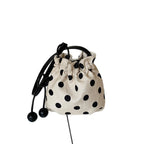 Polka Dot Drawstring Shoulder Bag Calm Wears