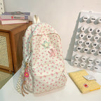 Quilted Floral Patterned Backpack