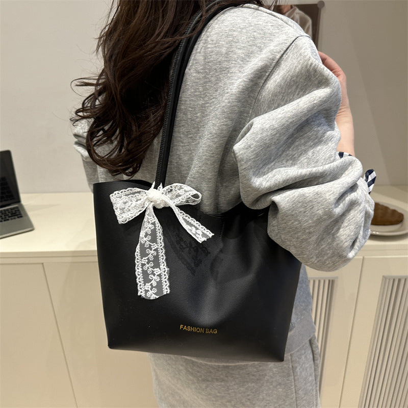 Women’s tote bag made of high-quality synthetic leather with playful bow detail-https://detail.1688.com/offer/912998880243.html-Calm Wears-Braun-nothing-Calm Wears