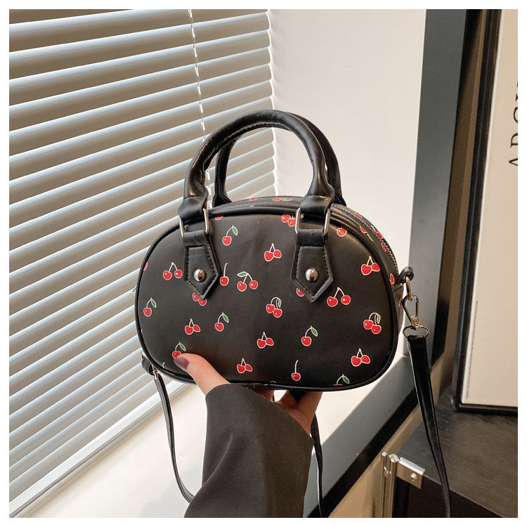 Playful Cherry Print Handbag
