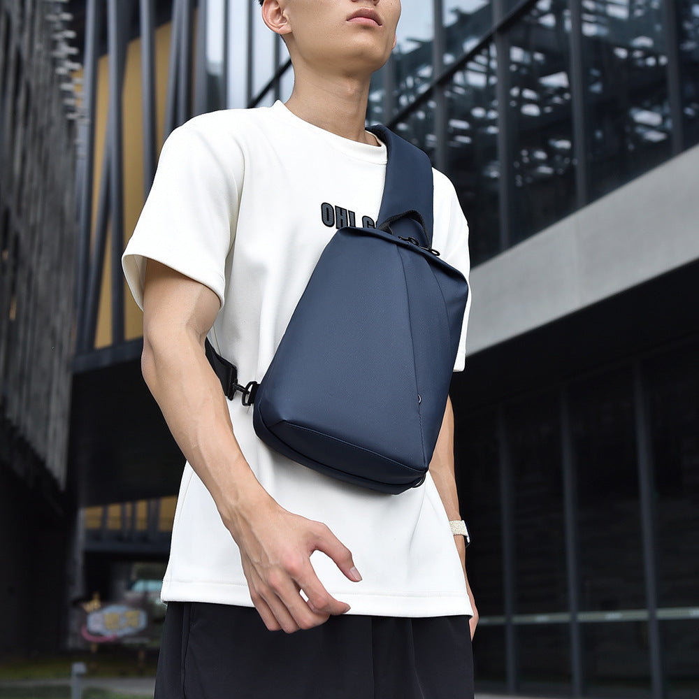 Sling backpack with innovative design and practical compartments