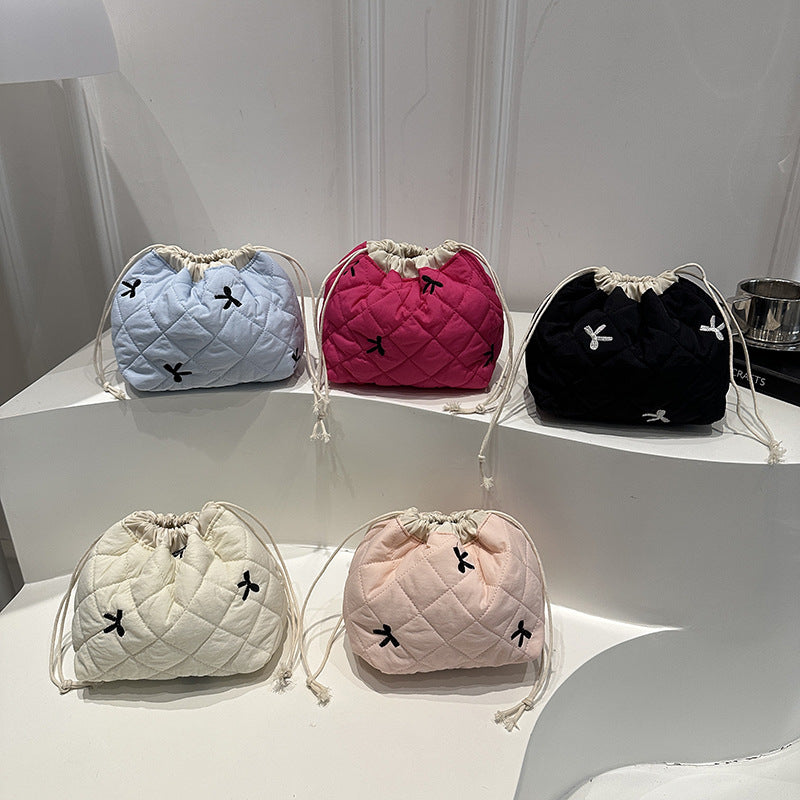 Quilted Drawstring Pouch Calm Wears