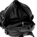 Premium Leather Multi-Pocket Backpack