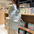 Backpack with Colorful Decorations and Innovative Compartments