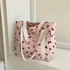 WoFloral Patterned Canvas Shopping Tote Bag