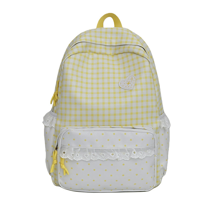 Whimsical Gingham Pattern Backpack