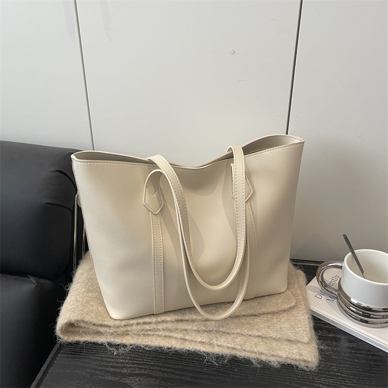 Women's elegant tote bag with minimalist structure-https://detail.1688.com/offer/1029572855326.html-Calm Wears-White-nothing-Calm Wears