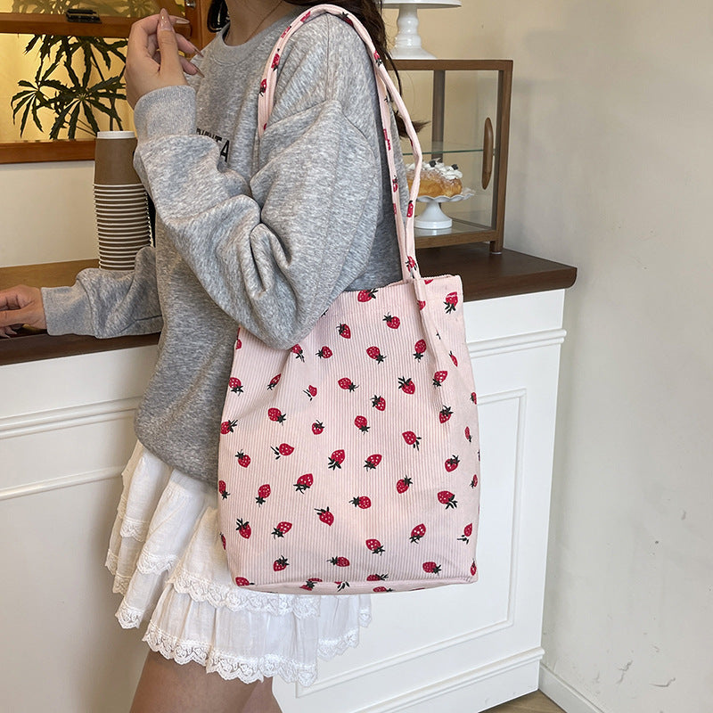 WoPlayful Cherry Print Tote Bag