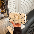 Stylish Polka Dot Crossbody Handbag