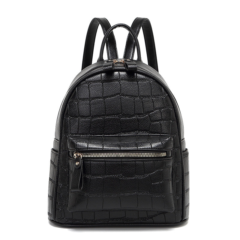 Crocodile-Embossed Mini Chic Backpack