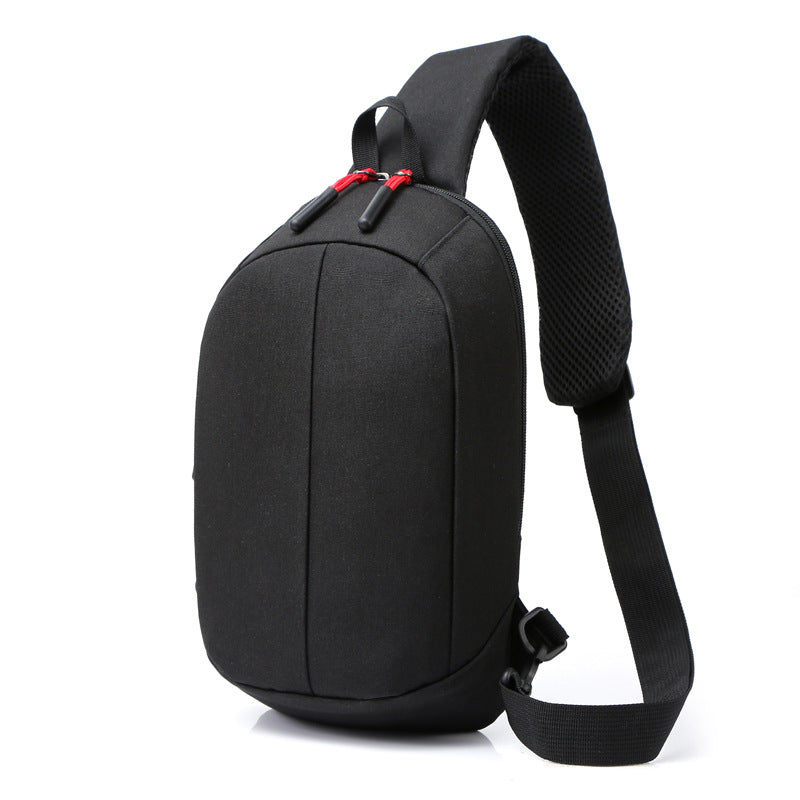 Sling backpack with breathable back and practical compartments