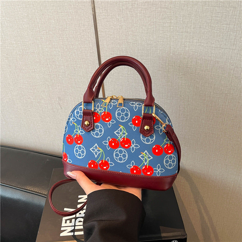 WoEmbroidered Cherry Pattern Handbag