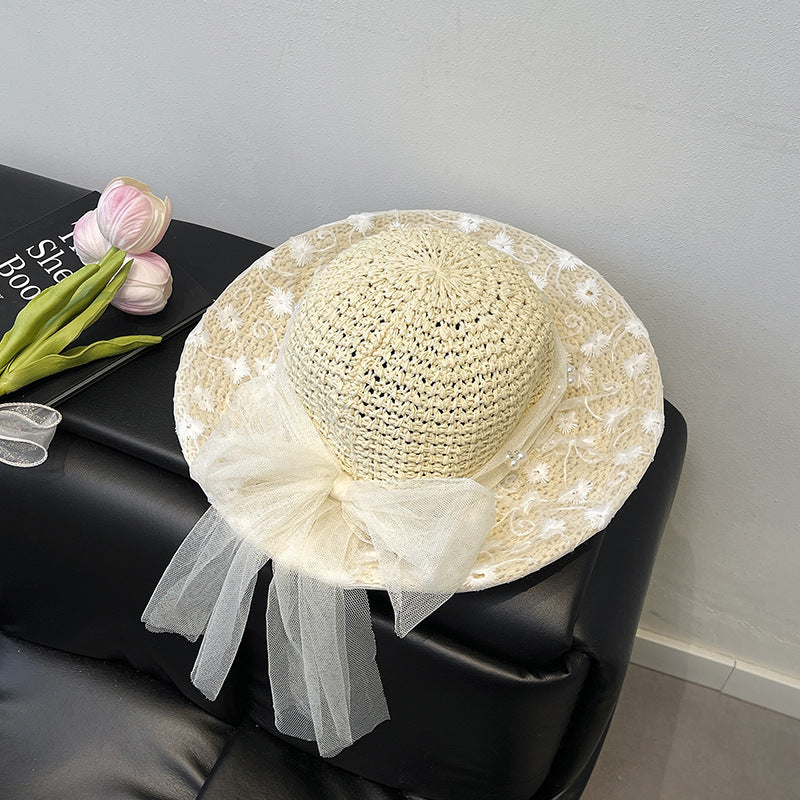 Floral Embellished Sun Hat