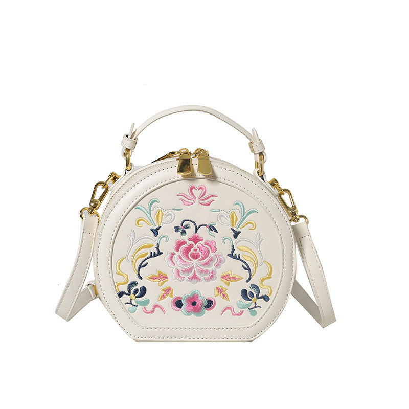 Vintage Floral Embroidered Handbag