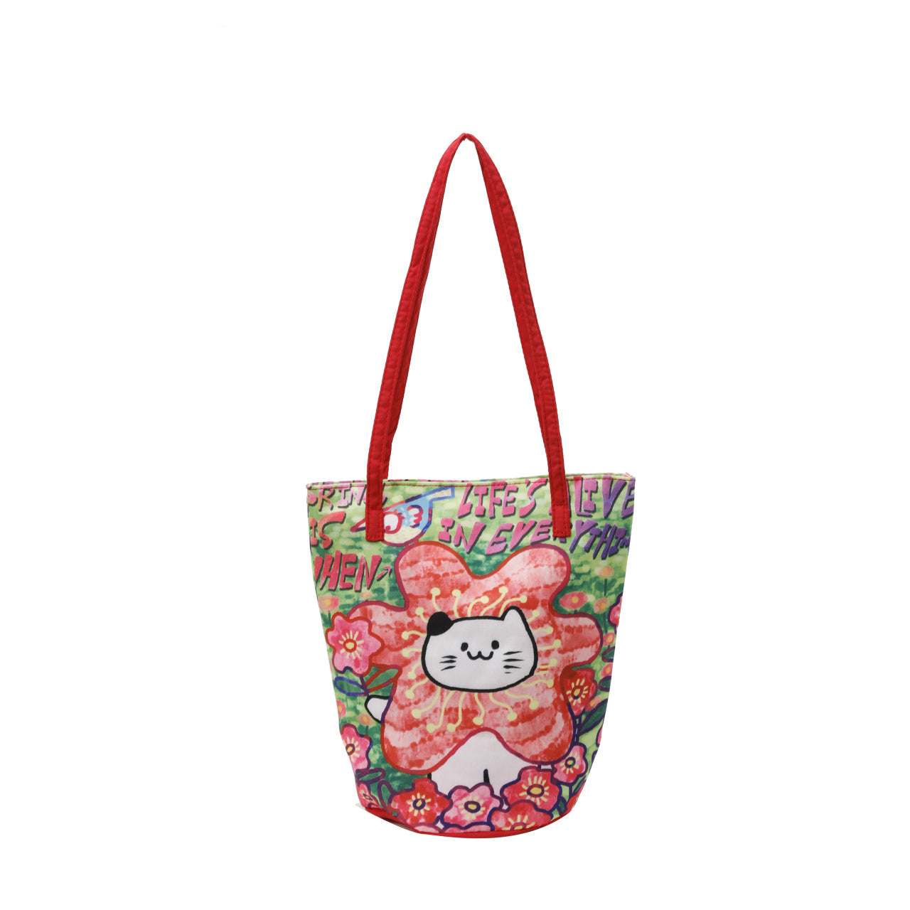 Fun Artistic Cat-Themed Tote Bag