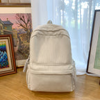 Textured Corduroy Laptop Backpack