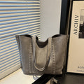 Chic Studded Suede Tote Bag