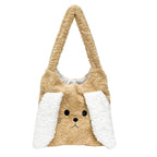 Cute Animal-Themed Plush Tote Bag