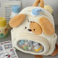 Plush Dog Backpack with Transparent Viewing Window