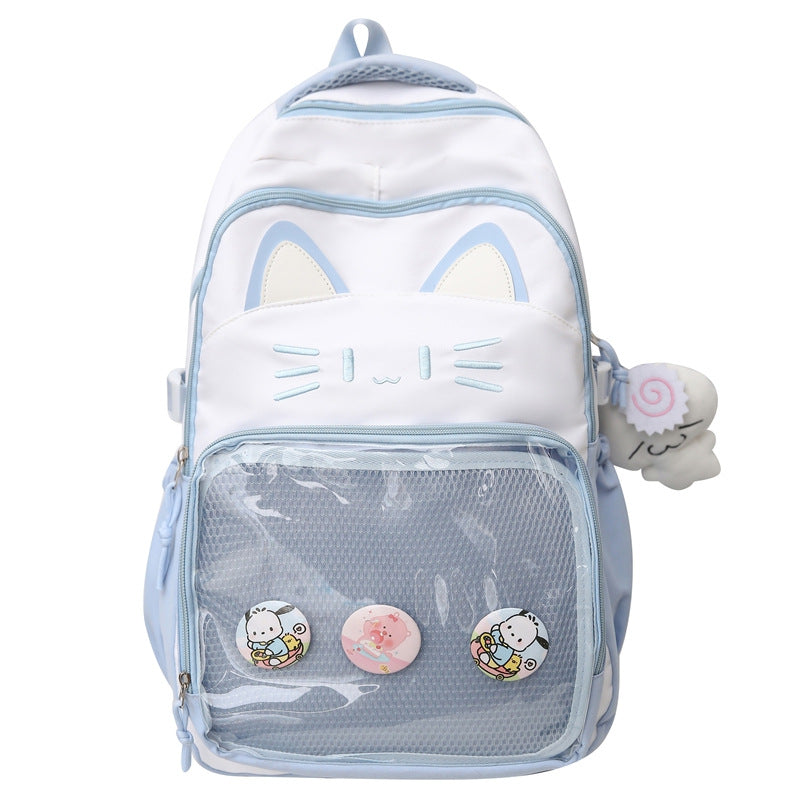 Cute Cat-Themed School Backpack