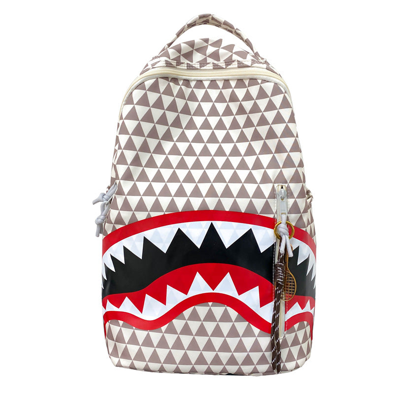 Backpack with Unique Shark Motif