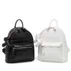 Crocodile-Embossed Mini Chic Backpack