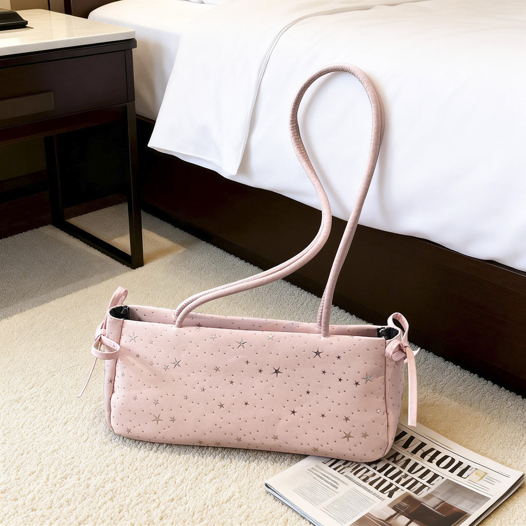 WoStar-Patterned Compact Shoulder Bag
