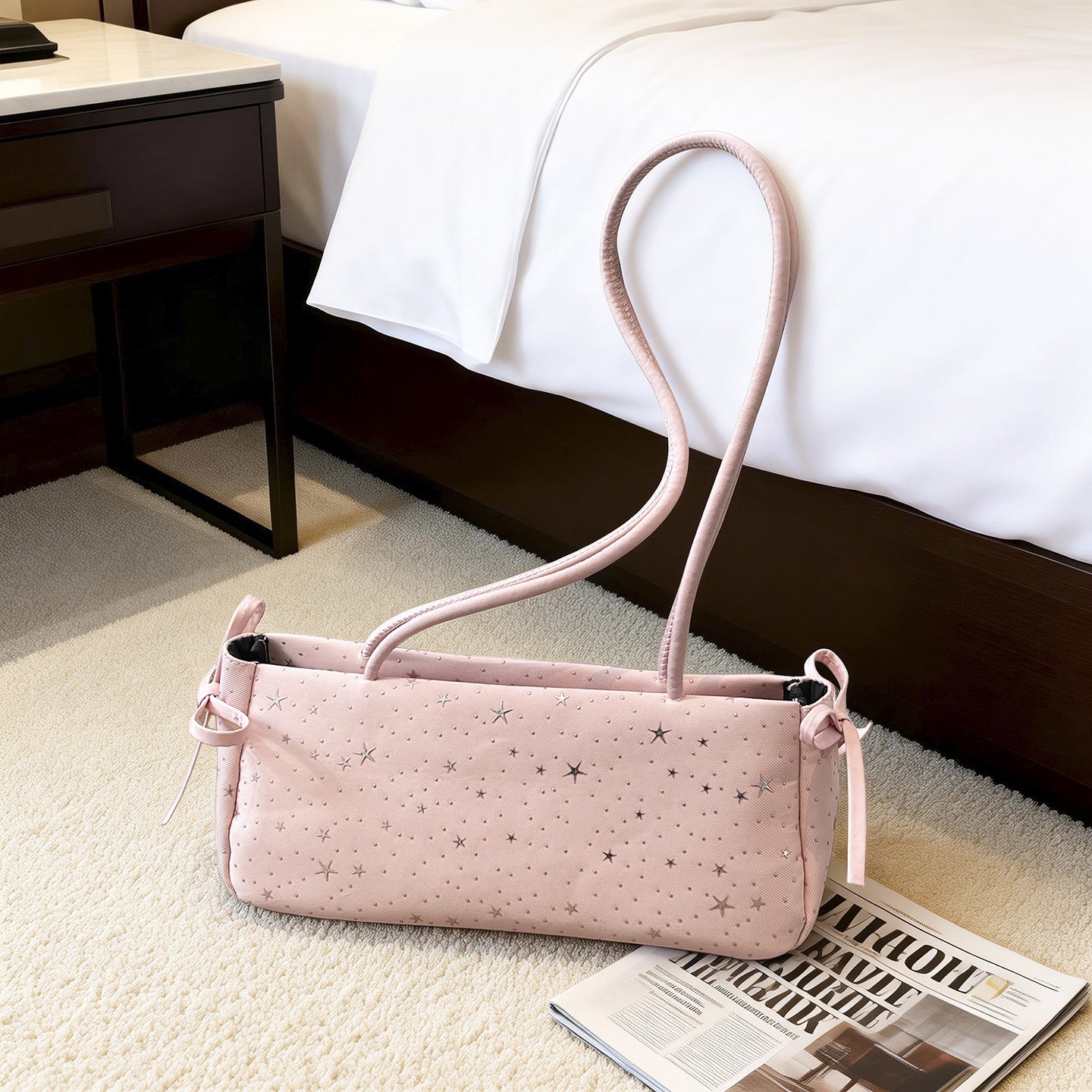WoStar-Patterned Compact Shoulder Bag