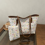 WoFloral Patterned Beach Tote Bag