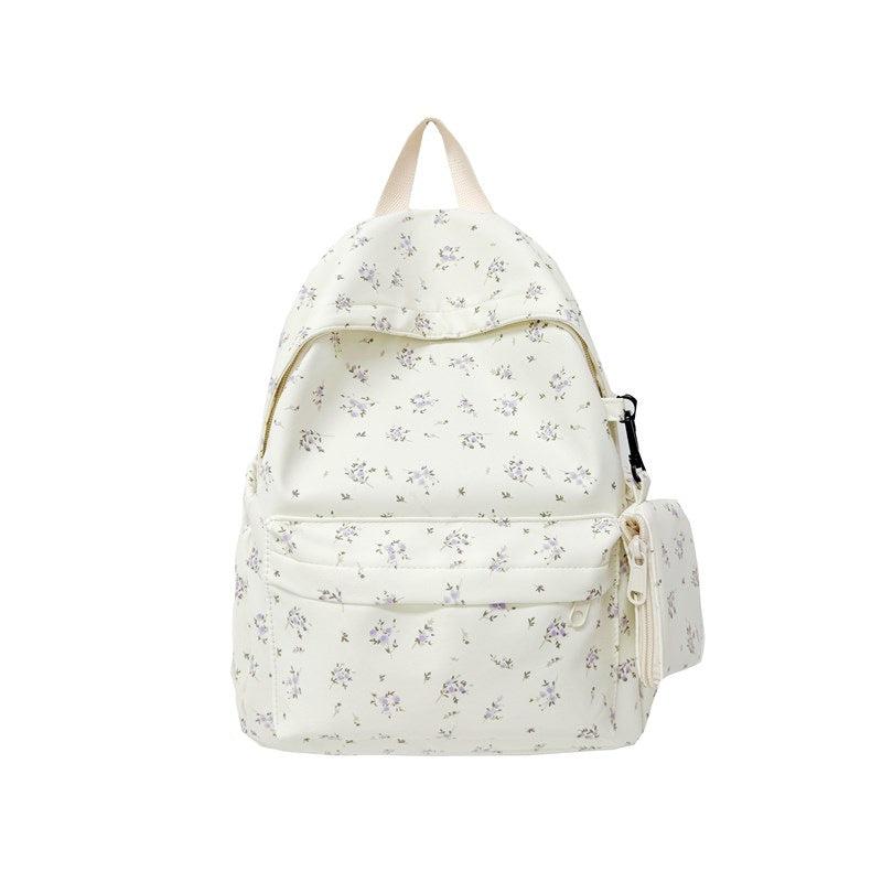 Flower patterned backpack