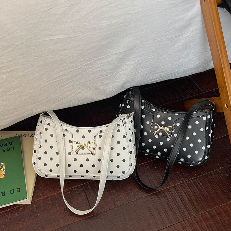 WoPolka Dot Patterned Hobo Handbag