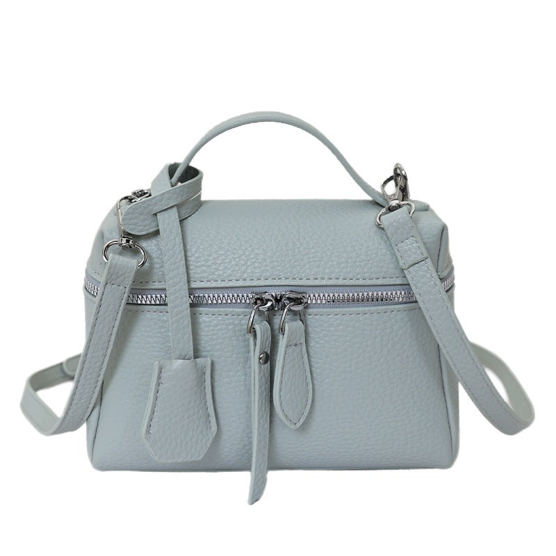 Women's practical shoulder bag with double zipper and versatile carrying strap-https://detail.1688.com/offer/1045895431228.html-Calm Wears-Blue-nothing-Calm Wears