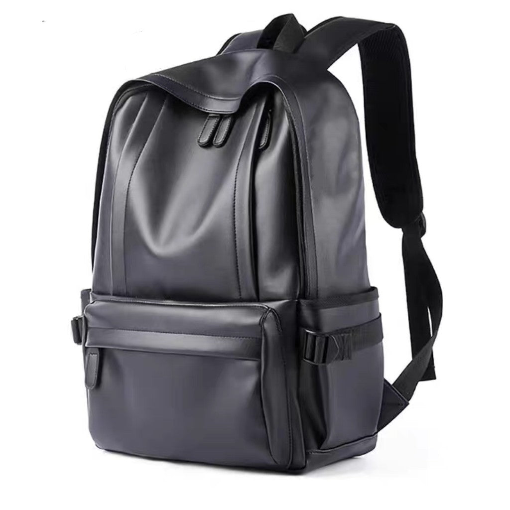 Sleek Faux Leather Backpack