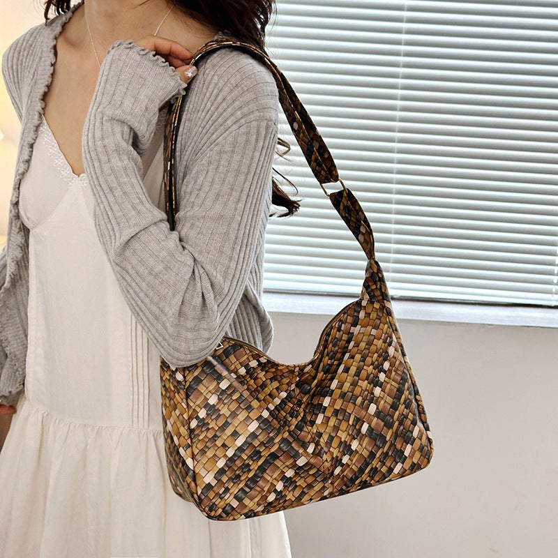 WoColorful Woven Hobo Bag