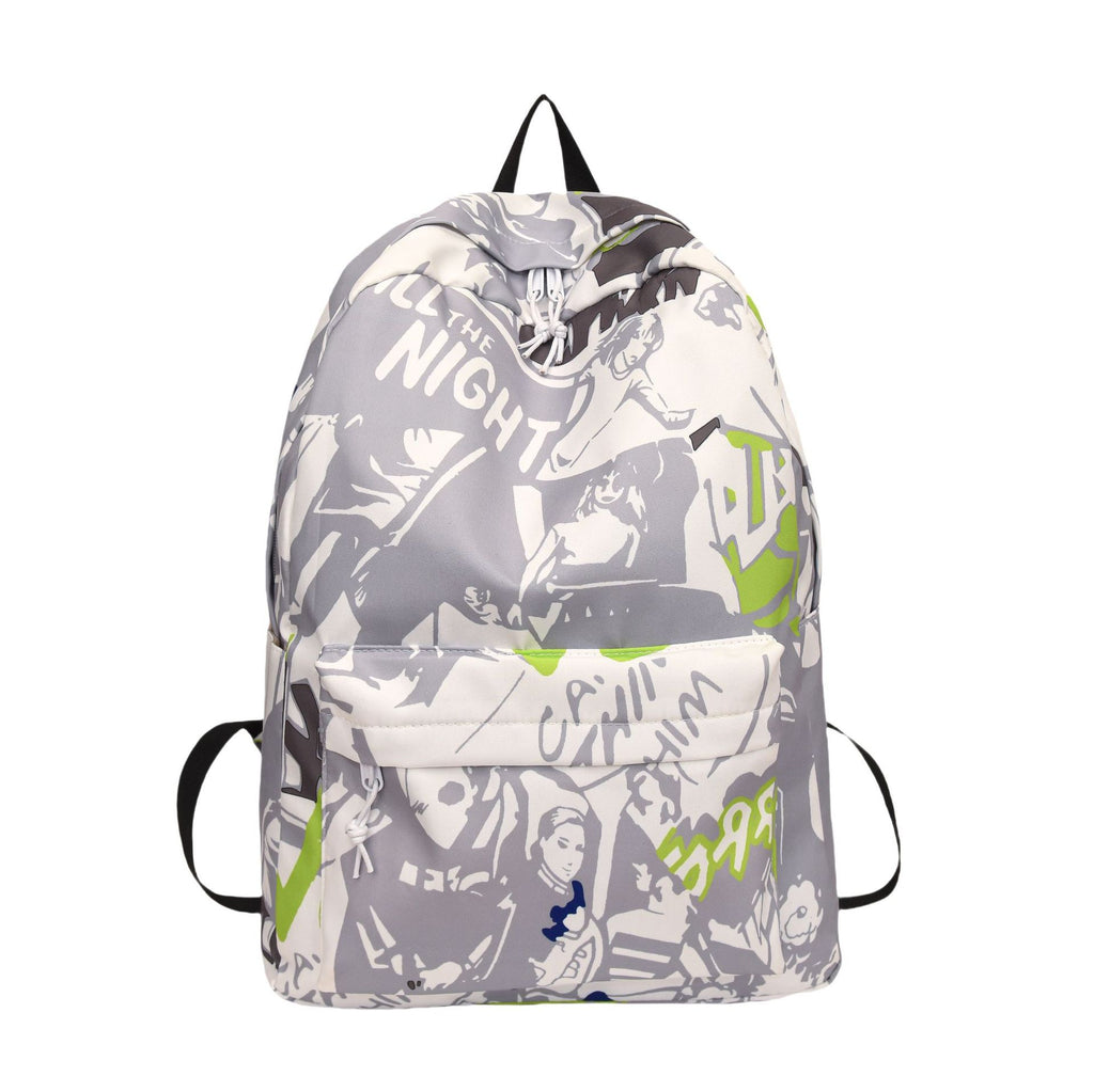 Graphic Print Drawstring Backpack