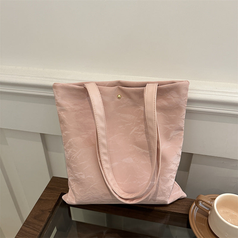 Women's tote bag made of high-quality synthetic leather with a textured surface-https://detail.1688.com/offer/812305361078.html-Calm Wears-Rosa-nothing-Calm Wears