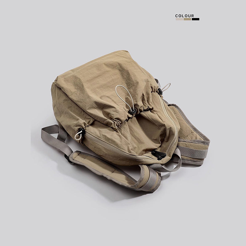 Lightweight Multi-Pocket Drawstring Backpack Calm Wears