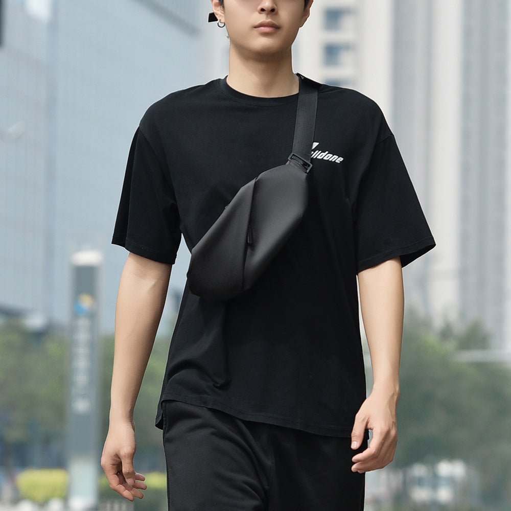 Modern Structured Leather Sling Bag