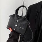 Ladies mini handbag in shirt design with adjustable shoulder strap
