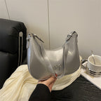 Premium Glossy Faux Leather Hobo Bag