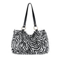 Stylish Zebra Print Canvas Tote Bag