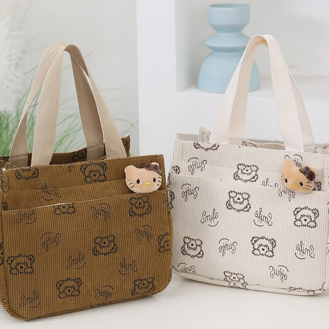Cute Fun Cartoon Themed Mini Tote Bag