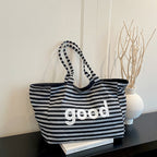 WoSpacious Canvas Beach Tote Bag