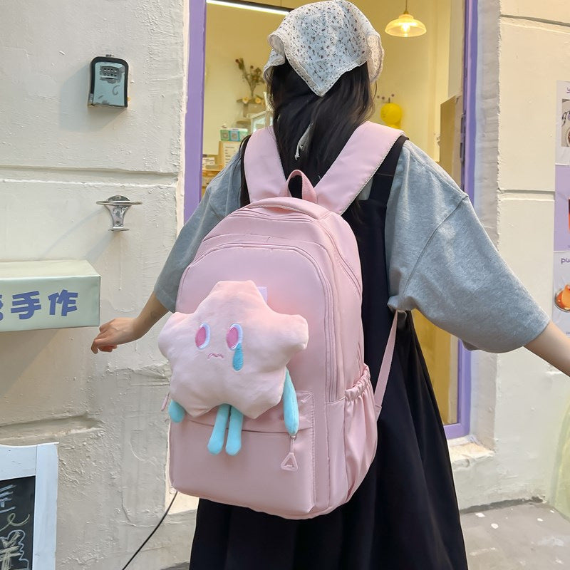 Plush backpack with unique design
