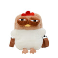 Plush Backpack with Unique Chicken Design