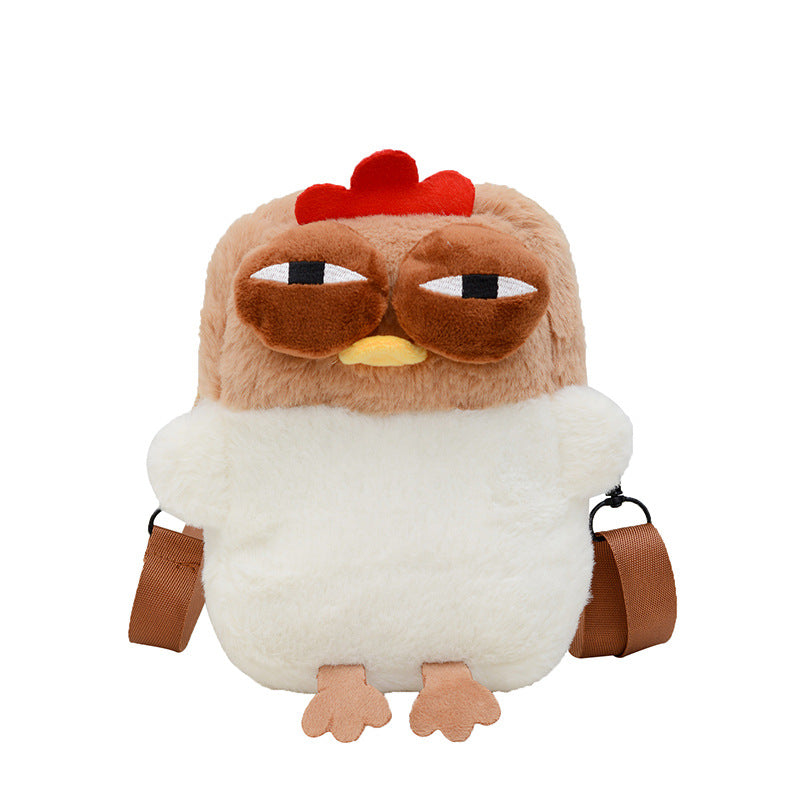 Plush Backpack with Unique Chicken Design