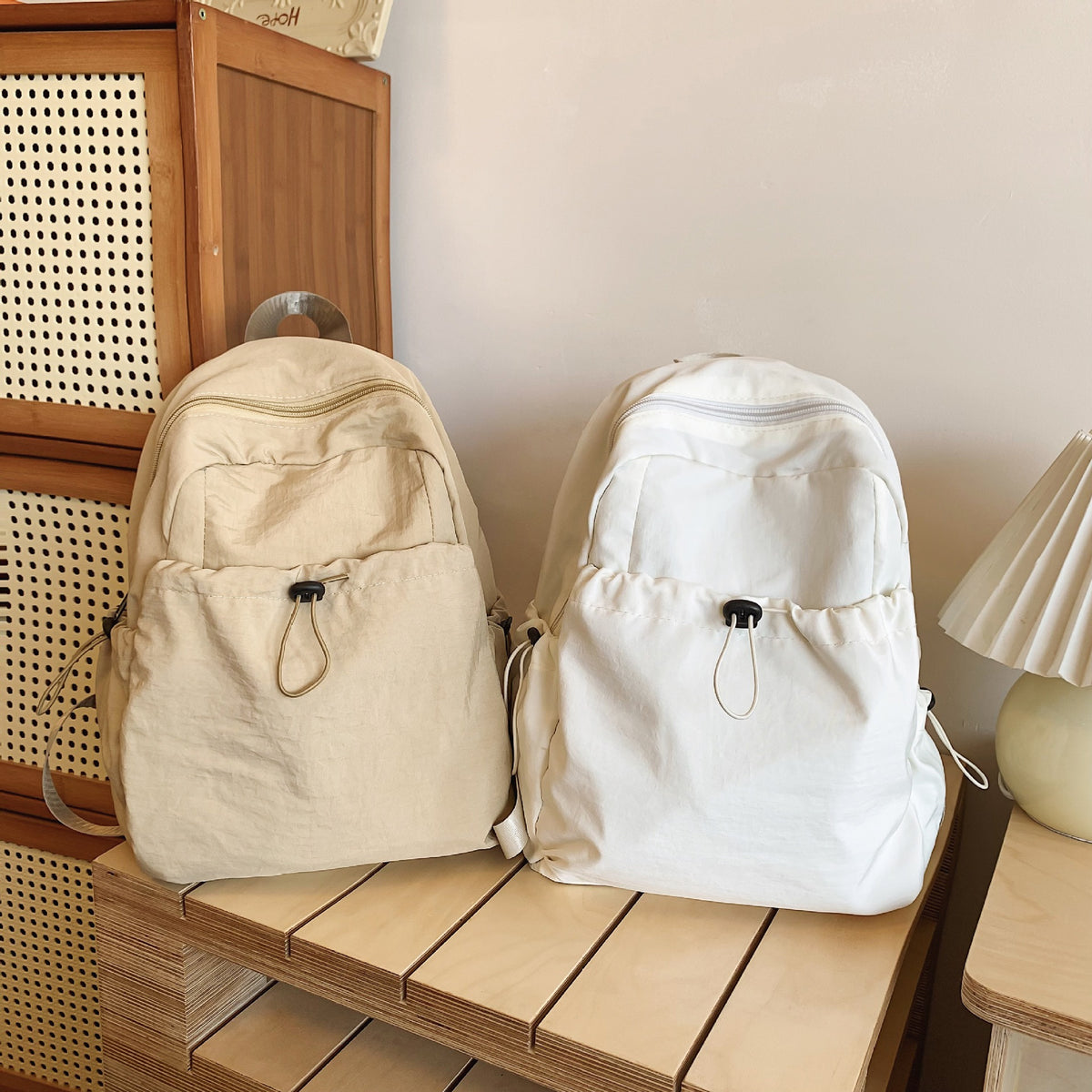 Practical everyday backpack with adjustable shoulder straps